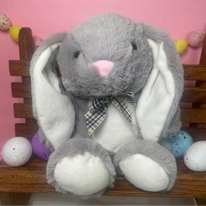 Inter-American Products Bunny Rabbit Plush Grey 8” Y2K